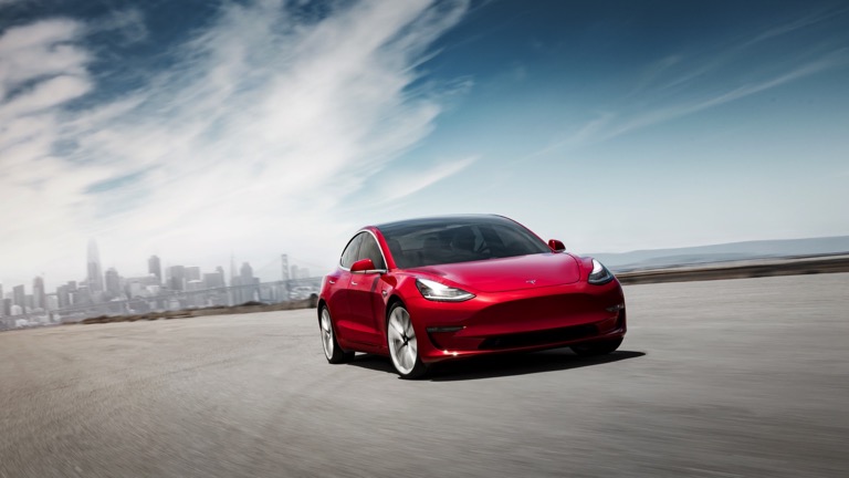 Electric vehicle charging speeds, Image of Tesla Model 3