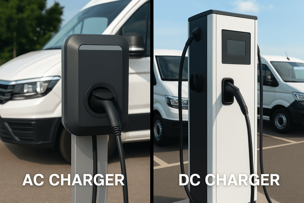 AC vs DC EV Chargers – Choosing the Right Charger for Your Fleet