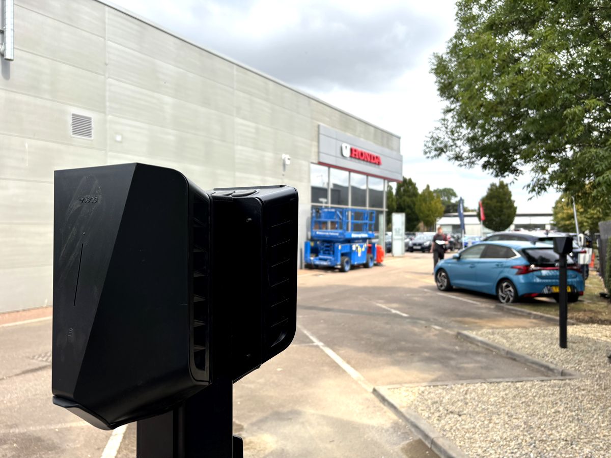Charge point installation at a dealership